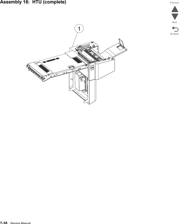Assembly 16: HTU (complete) parts diagram - Lexmark C792 (c792 c795 cs796 cs797 cs798 cs799) Parts