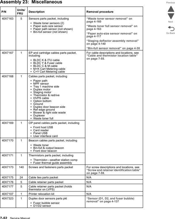 Assembly 23: Miscellaneous parts diagram - Lexmark C792 (c792 c795 cs796 cs797 cs798 cs799) Parts