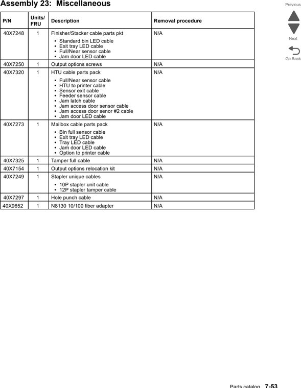 Assembly 23: Miscellaneous parts diagram - Lexmark C792 (c792 c795 cs796 cs797 cs798 cs799) Parts