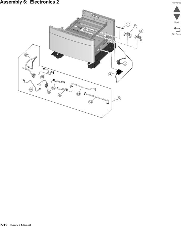 Assembly 6: Electronics 2 parts diagram - Lexmark X548 Parts
