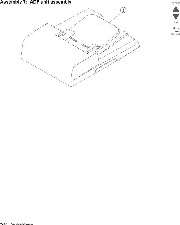 Assembly 7: ADF unit assembly parts diagram - Lexmark x792 xs792 x795 xs795 x796 xs796-Parts