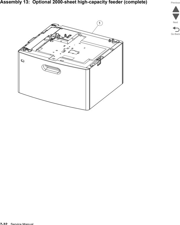 Assembly 13: Optional 2000-sheet high-capacity feeder (complete) parts diagram - Lexmark x792 xs792 x795 xs795 x796 xs796-Parts