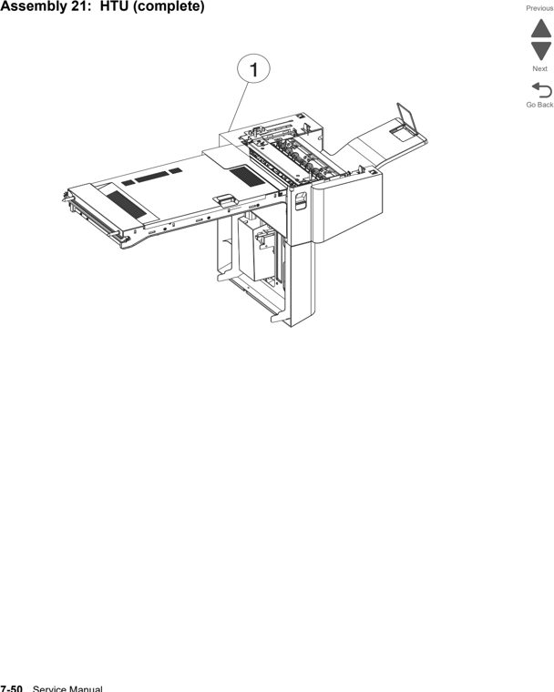 Assembly 21: HTU (complete) parts diagram - Lexmark x792 xs792 x795 xs795 x796 xs796-Parts