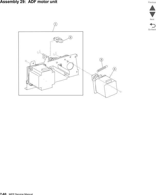 Assembly 29: ADF motor unit parts diagram - Lexmark X860de, X862de, and X864de Parts