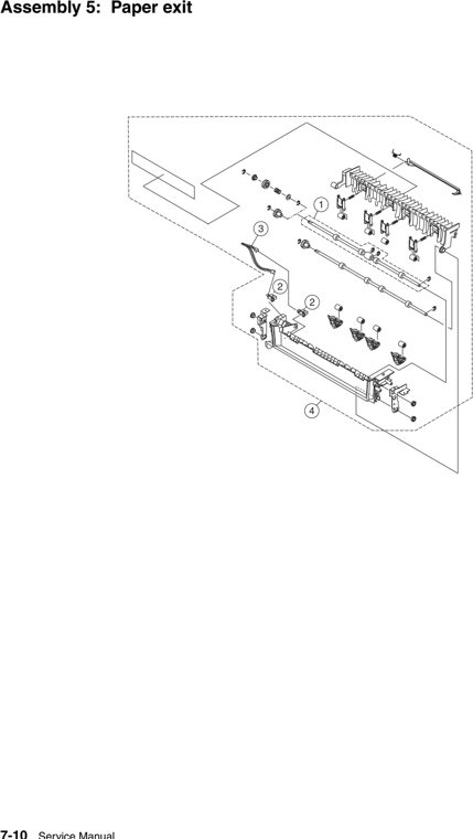 Assembly 5: Paper exit parts diagram - Lexmark C925 Parts