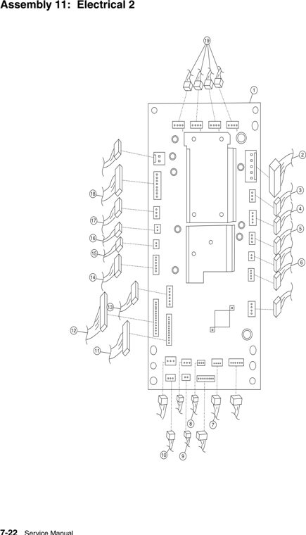 Assembly 11: Electrical 2 parts diagram - Lexmark C925 Parts