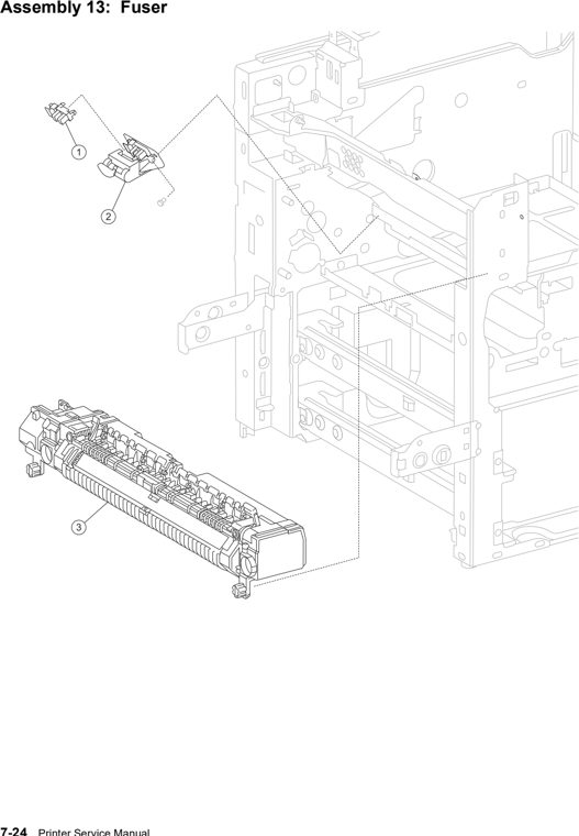 Assembly 13: Fuser parts diagram - Lexmark W850 Parts