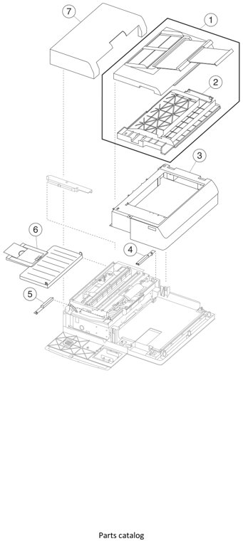 Assembly 1: Covers parts diagram - Lexmark 4036-310 MX6500e Scanner Parts