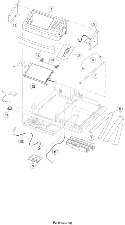 Assembly 2: Control panel and flatbed parts diagram - Lexmark 4036-310 MX6500e Scanner Parts