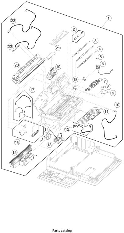 Assembly 3: Automatic document feeder (ADF) parts diagram - Lexmark 4036-310 MX6500e Scanner Parts