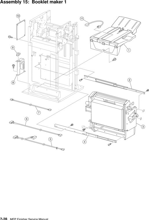 Assembly 15: Booklet maker 1 parts diagram - Lexmark C935 X940 X945 Finisher Parts