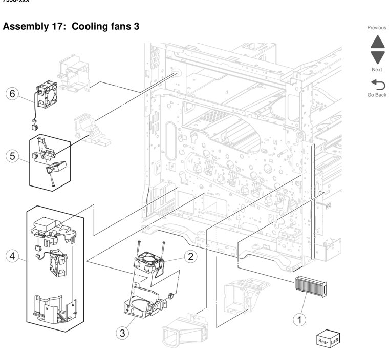 Assembly 19: Developer 2 parts diagram - Lexmark X950 X952 X954 Parts