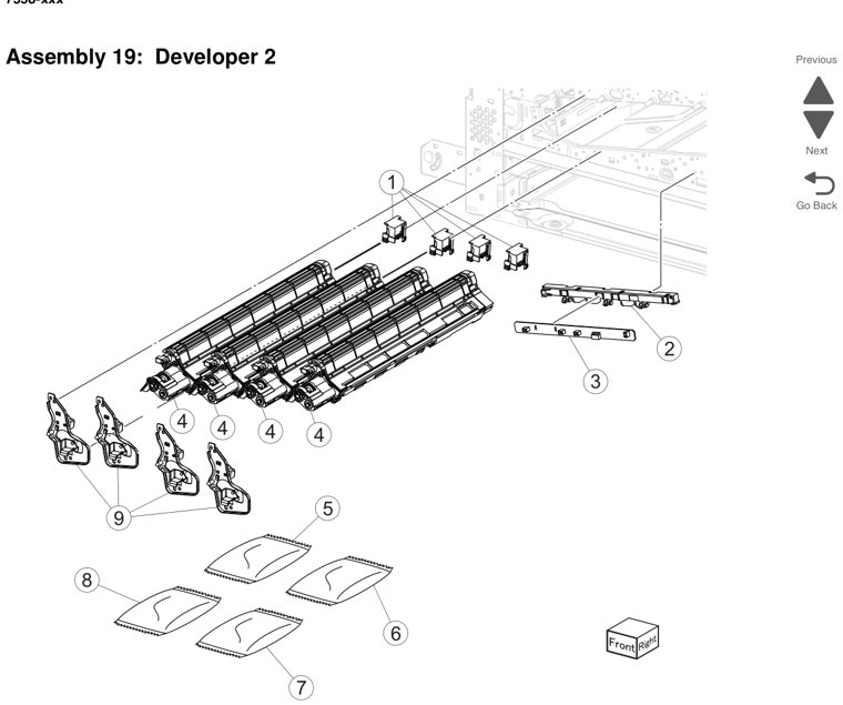 Assembly 21: Transfer belt 1 parts diagram - Lexmark X950 X952 X954 Parts