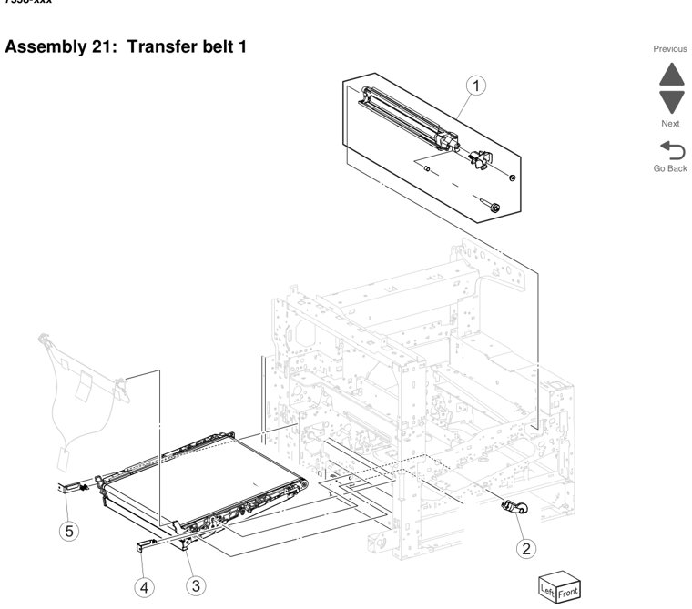 Assembly 23: Fuser parts diagram - Lexmark X950 X952 X954 Parts
