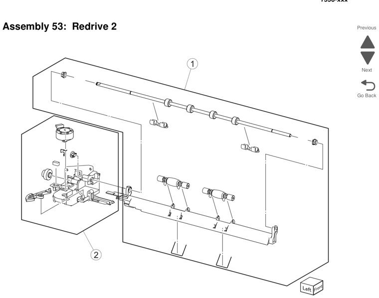 Assembly 53: Redrive 2 parts diagram - Lexmark X950 X952 X954 Parts