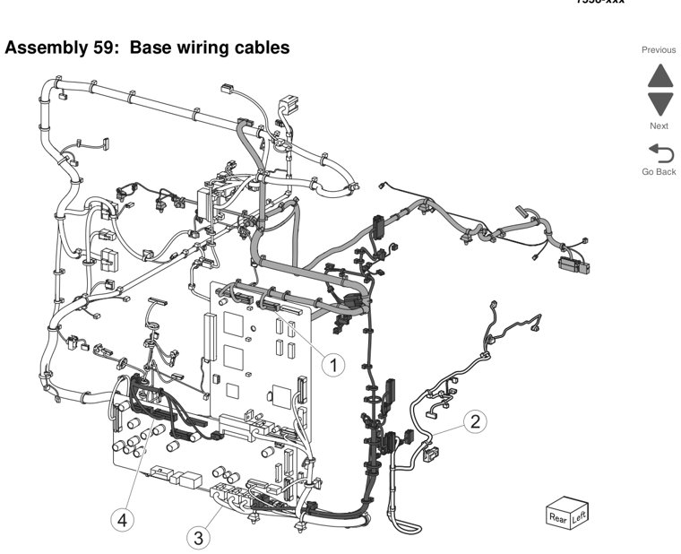 Assembly 59: Base wiring cables parts diagram - Lexmark X950 X952 X954 Parts