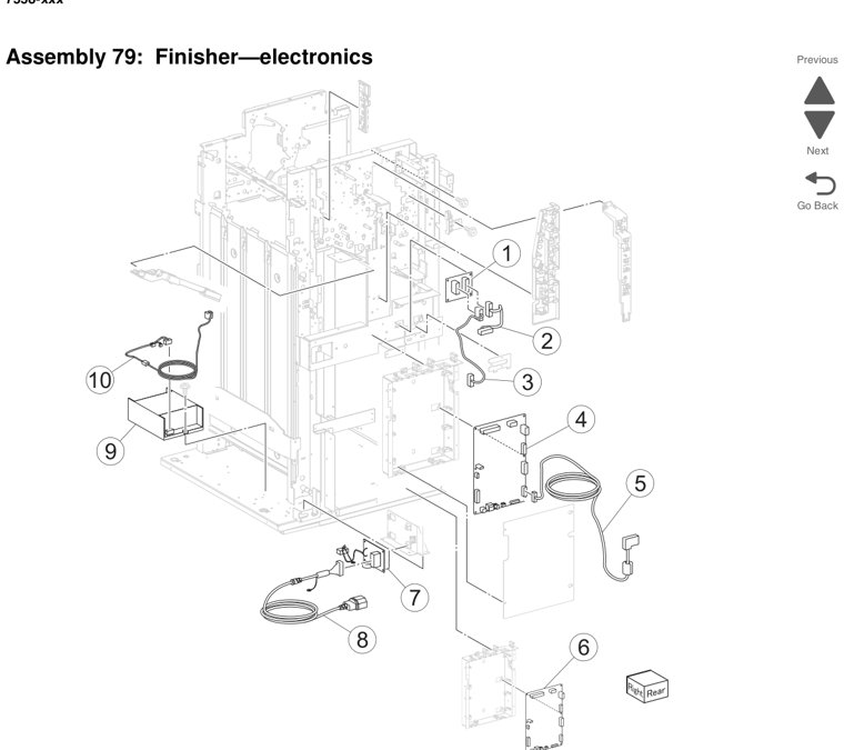 Assembly 81: Booklet maker 1 parts diagram - Lexmark X950 X952 X954 Parts