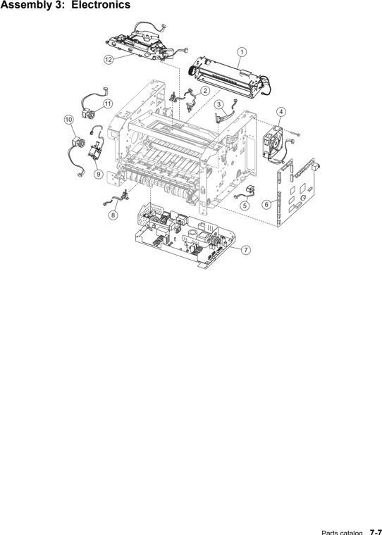 Assembly 3: Electronics parts diagram - Lexmark X264 X363 X364 Parts