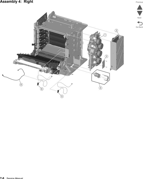 Assembly 4: Right parts diagram - Lexmark C746 & C748 Parts