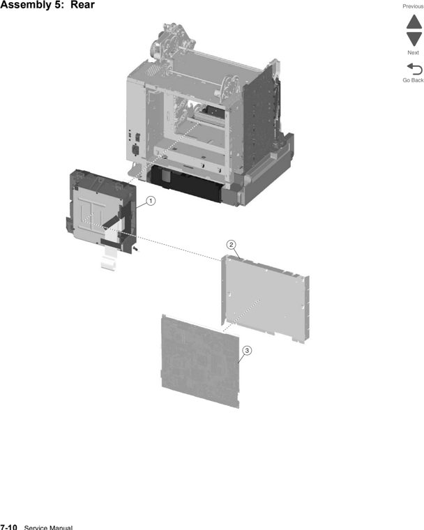 Assembly 5: Rear parts diagram - Lexmark C746 & C748 Parts