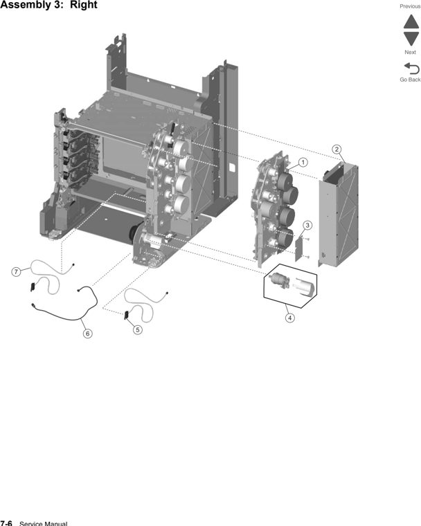 Assembly 3: Right parts diagram - Lexmark X746 & X748 Parts
