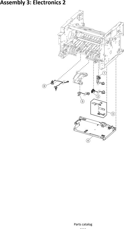 Assembly 3: Electronics 2 parts diagram - Lexmark MS310 Parts
