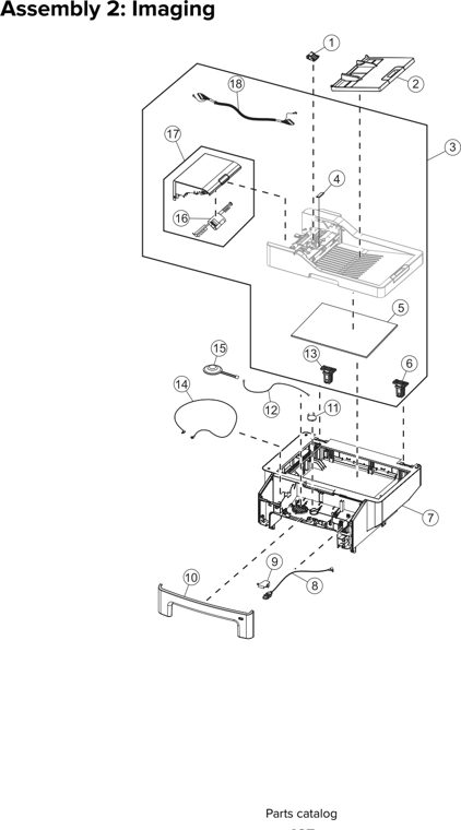 Assembly 2: Imaging parts diagram - Lexmark MX610 MX617 MX611 MFP Parts