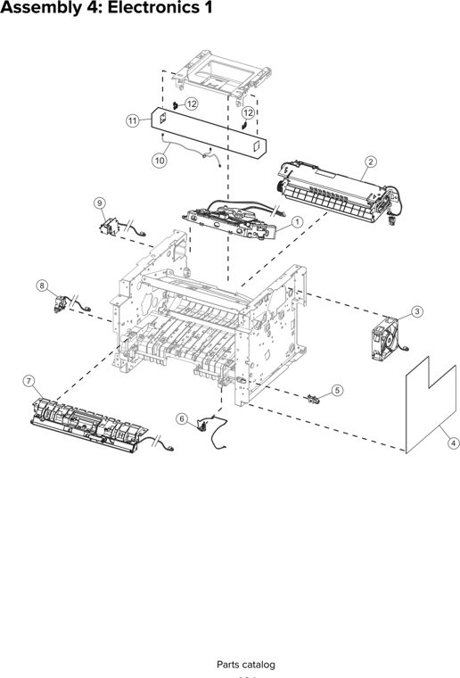 Assembly 4: Electronics 1 parts diagram - Lexmark MX610 MX617 MX611 MFP Parts