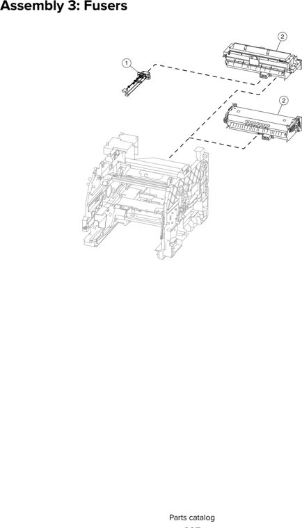 Assembly 3: Fusers parts diagram - Lexmark MS810 MS811 MS812 MS710 MS711 M5155 M5163 M5170 ST9730 Parts