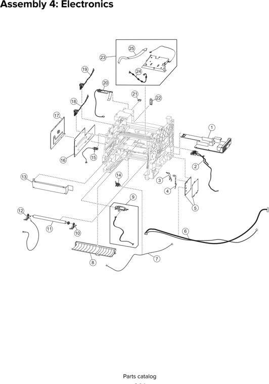 Assembly 4: Electronics parts diagram - Lexmark MS810 MS811 MS812 MS710 MS711 M5155 M5163 M5170 ST9730 Parts