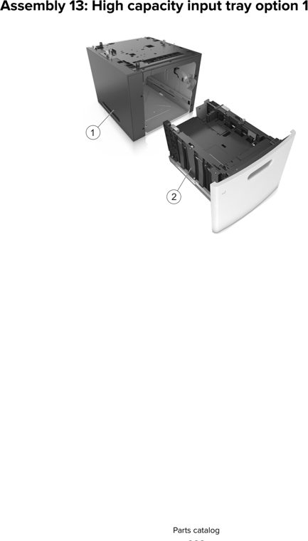 Assembly 13: High capacity input tray option 1 parts diagram - Lexmark MS810 MS811 MS812 MS710 MS711 M5155 M5163 M5170 ST9730 Parts