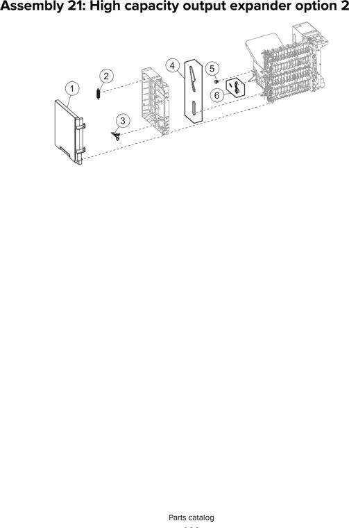 Assembly 21: High capacity output expander option 2 parts diagram - Lexmark MS810 MS811 MS812 MS710 MS711 M5155 M5163 M5170 ST9730 Parts