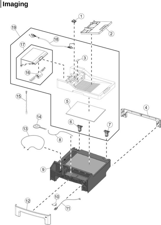 Assembly 2: Imaging parts diagram - Lexmark MX310 MX317 MX410 MX417 MX510 MX511 MX517 XM1145 XM3150 MFP Parts