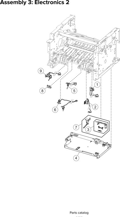 Assembly 3: Electronics 2 parts diagram - Lexmark MS510 MS517 MS610 MS617 M1145 M3150 Parts