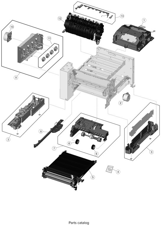 Assembly 2: Frames parts diagram - Lexmark CS310 CS410 CS510 Parts