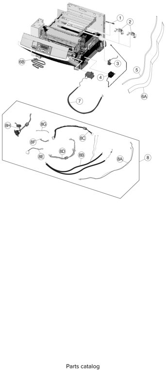 Assembly 4: Cables and sensors parts diagram - Lexmark CS310 CS410 CS510 Parts
