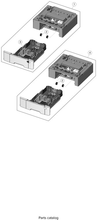 Assembly 5: Media drawers and trays parts diagram - Lexmark CS310 CS410 CS510 Parts