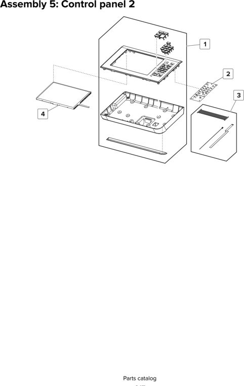Assembly 5: Control panel 2 parts diagram - Lexmark MX910 MX911 MX912 MFP Series Parts