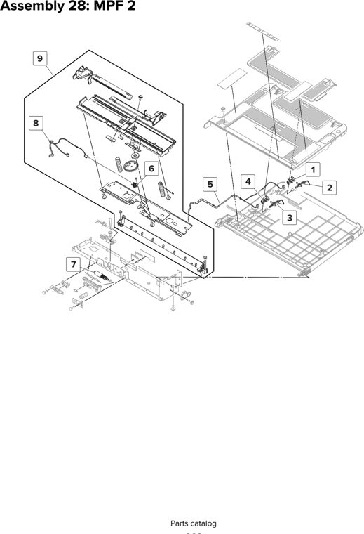 Assembly 28: MPF 2 parts diagram - Lexmark MX910 MX911 MX912 MFP Series Parts