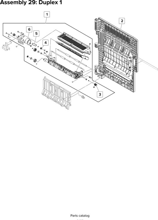 Assembly 29: Duplex 1 parts diagram - Lexmark MX910 MX911 MX912 MFP Series Parts