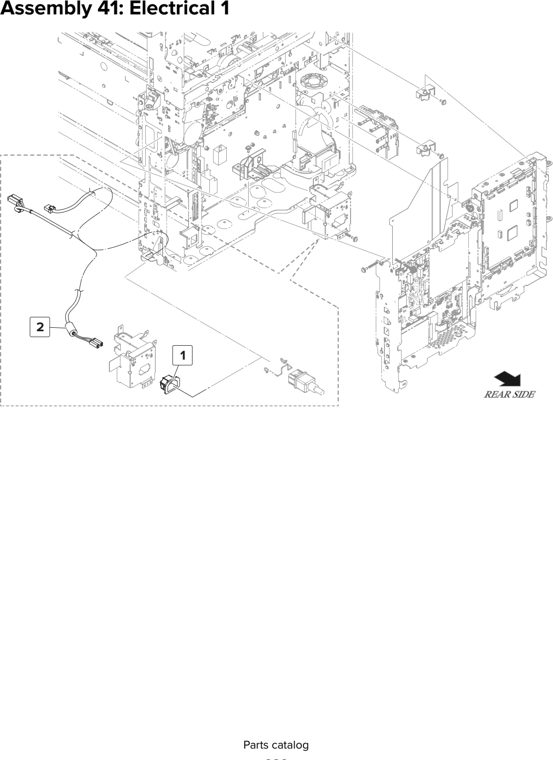 Assembly 41: Electrical 1 parts diagram - Lexmark MX910 MX911 MX912 MFP Series Parts