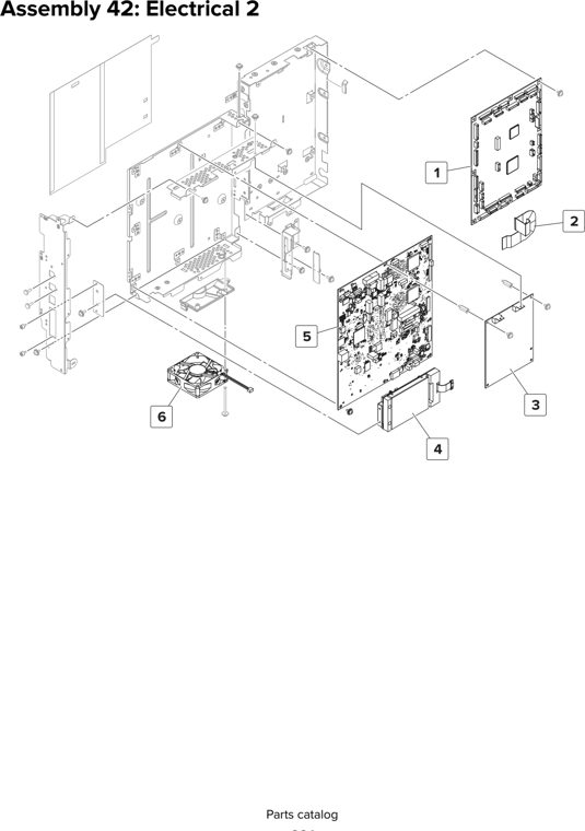 Assembly 42: Electrical 2 parts diagram - Lexmark MX910 MX911 MX912 MFP Series Parts