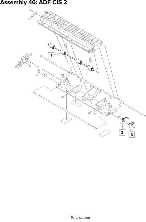 Assembly 46: ADF CIS 2 parts diagram - Lexmark MX910 MX911 MX912 MFP Series Parts