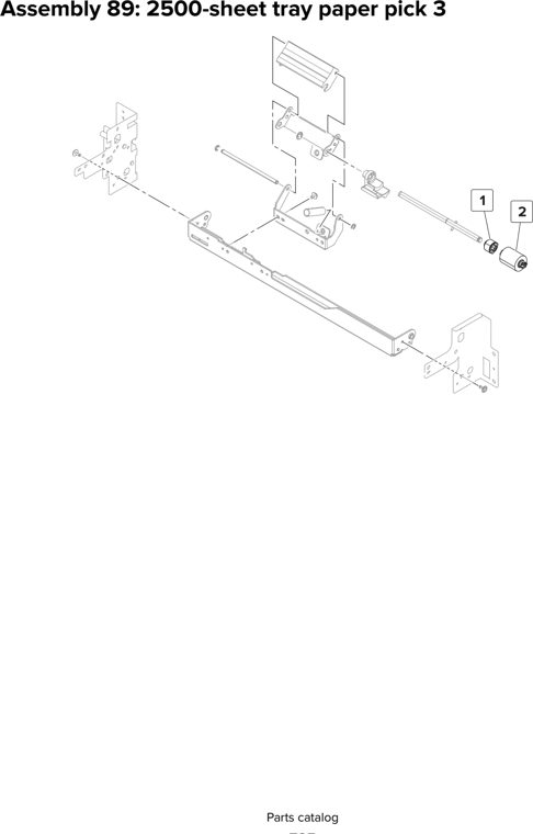 Assembly 89: 2500-sheet tray paper pick 3 parts diagram - Lexmark MX910 MX911 MX912 MFP Series Parts