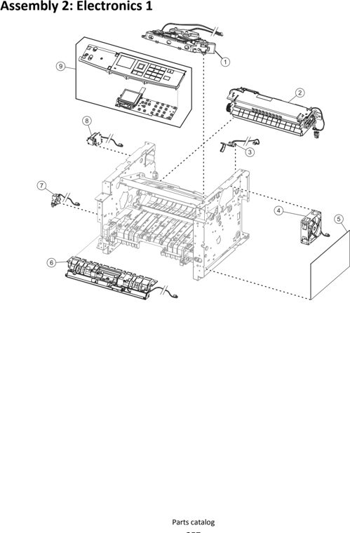 Assembly 2: Electronics 1 parts diagram - Lexmark MS312 MS315 MS317 MS415 MS417 M1140+ Parts