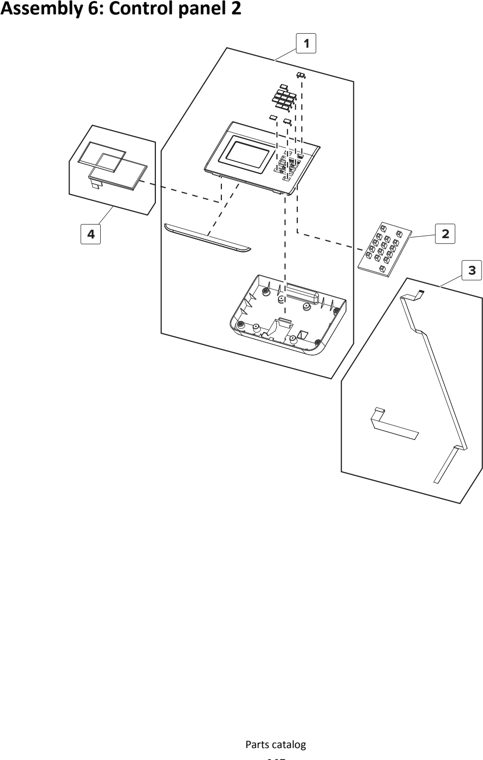 Assembly 6: Control panel 2 parts diagram - Lexmark MS911 Parts