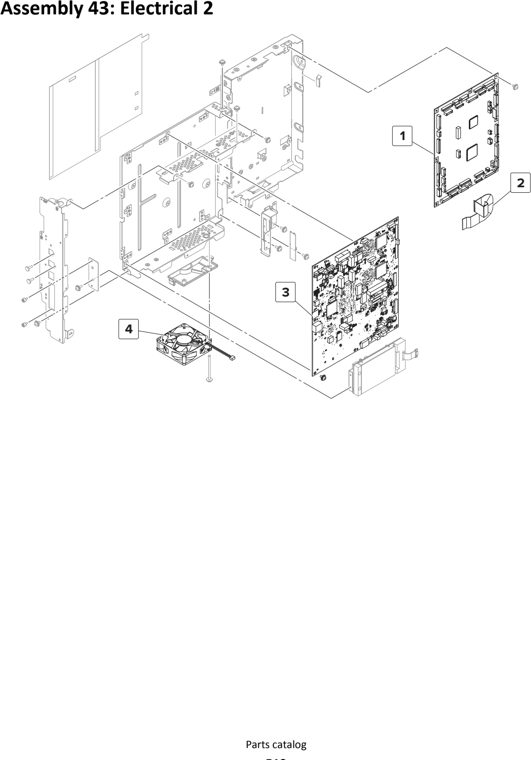 Assembly 43: Electrical 2 parts diagram - Lexmark MS911 Parts