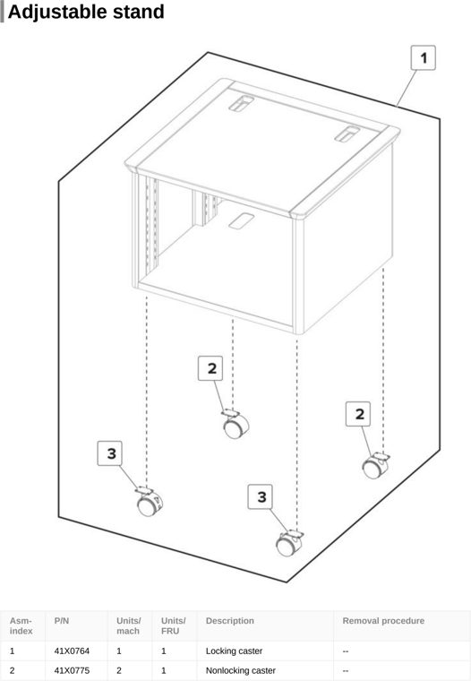 Assembly 11: Adjustable stand parts diagram - Lexmark CS720 CS725 & C4150 Parts