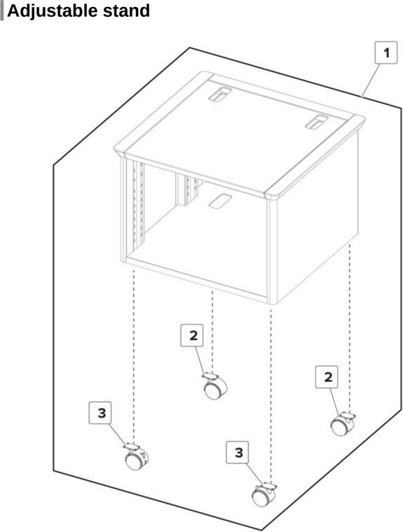 Assembly 14: Adjustable stand parts diagram - Lexmark CX725 XC4150 XC4143 XC4153 Parts