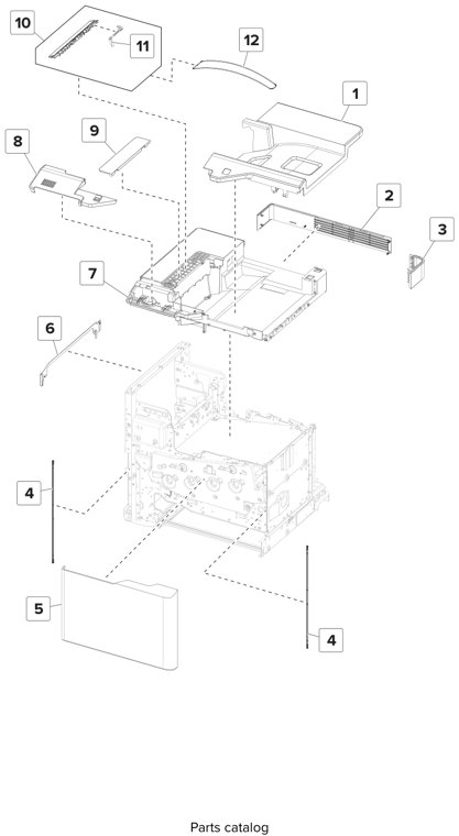 Assembly 1: Covers 1 parts diagram - Lexmark CS820 C6160 Family Parts